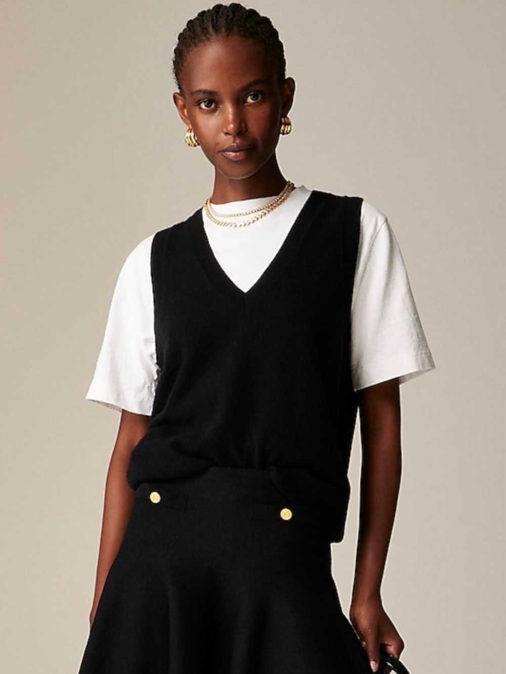 Jcrew Cashmere V-neck sweater-vest size M NWT